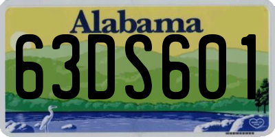 AL license plate 63DS601