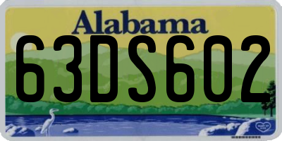 AL license plate 63DS602