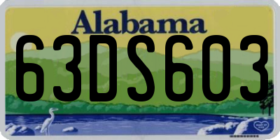 AL license plate 63DS603