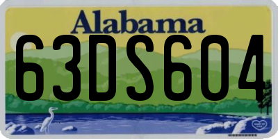 AL license plate 63DS604
