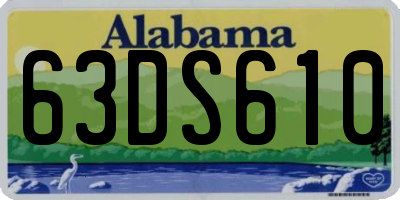 AL license plate 63DS610