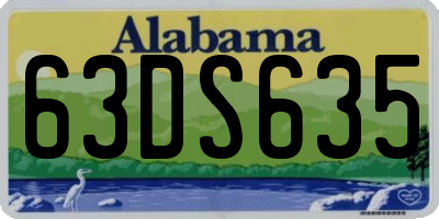 AL license plate 63DS635