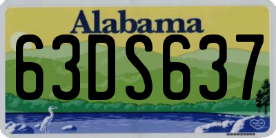 AL license plate 63DS637