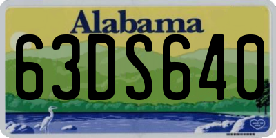 AL license plate 63DS640