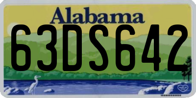 AL license plate 63DS642