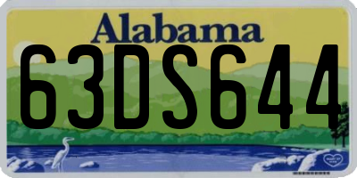 AL license plate 63DS644