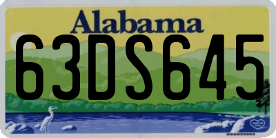 AL license plate 63DS645