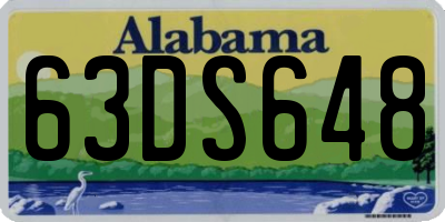 AL license plate 63DS648
