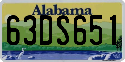 AL license plate 63DS651