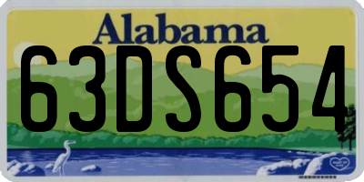 AL license plate 63DS654