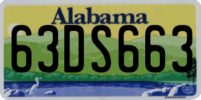AL license plate 63DS663