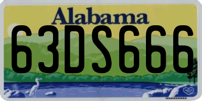 AL license plate 63DS666