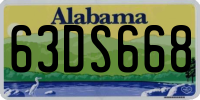 AL license plate 63DS668