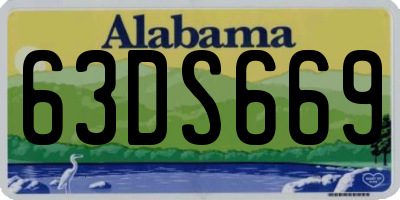 AL license plate 63DS669