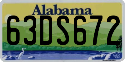AL license plate 63DS672