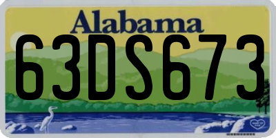 AL license plate 63DS673