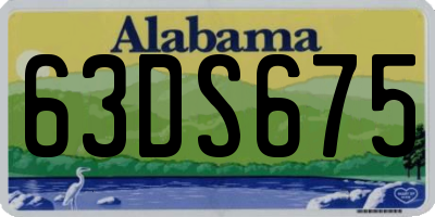 AL license plate 63DS675