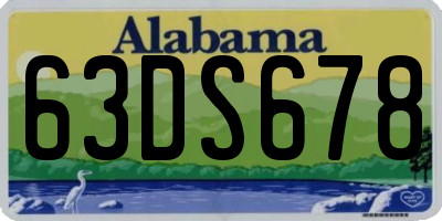 AL license plate 63DS678
