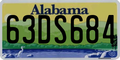 AL license plate 63DS684