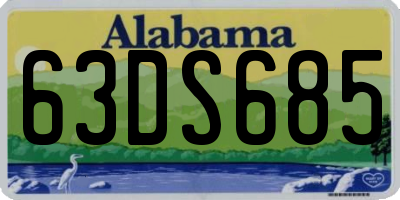 AL license plate 63DS685