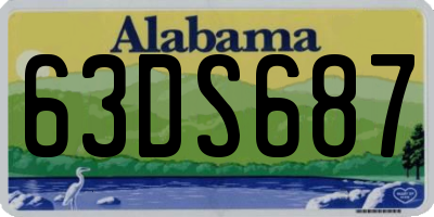 AL license plate 63DS687