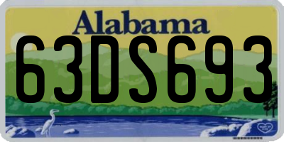 AL license plate 63DS693