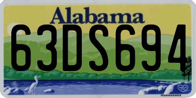 AL license plate 63DS694