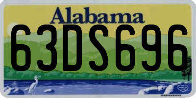 AL license plate 63DS696