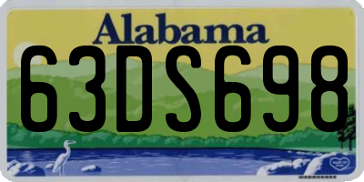 AL license plate 63DS698