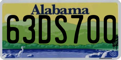 AL license plate 63DS700