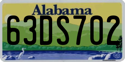 AL license plate 63DS702