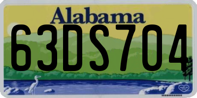 AL license plate 63DS704
