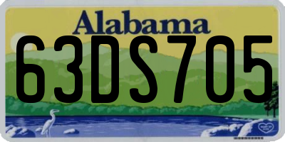AL license plate 63DS705