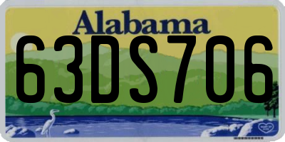 AL license plate 63DS706