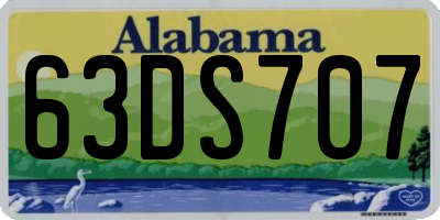 AL license plate 63DS707