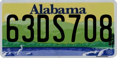 AL license plate 63DS708