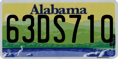 AL license plate 63DS710