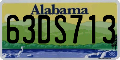 AL license plate 63DS713