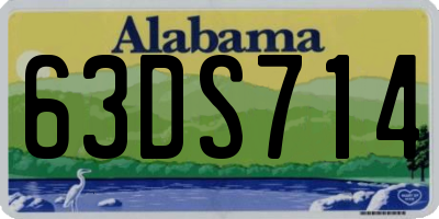 AL license plate 63DS714