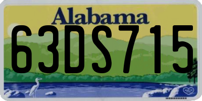 AL license plate 63DS715