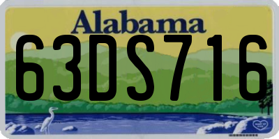 AL license plate 63DS716