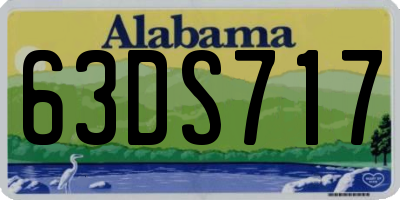 AL license plate 63DS717