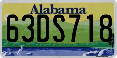 AL license plate 63DS718