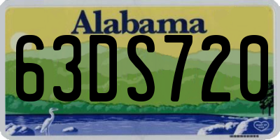 AL license plate 63DS720