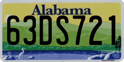 AL license plate 63DS721