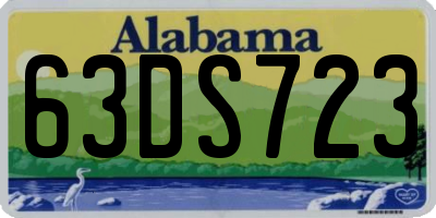 AL license plate 63DS723