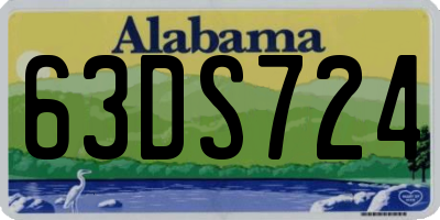 AL license plate 63DS724