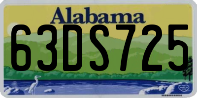 AL license plate 63DS725
