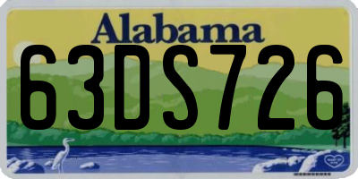 AL license plate 63DS726