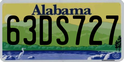 AL license plate 63DS727